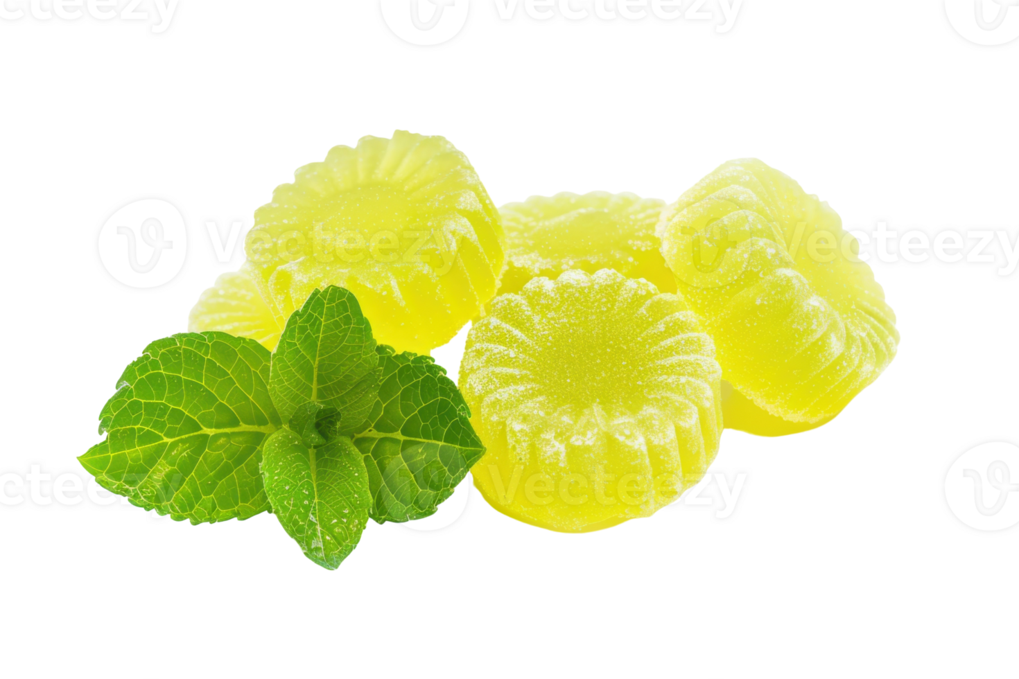 Alpine Lemon Balm Candy On Transparent Background. png