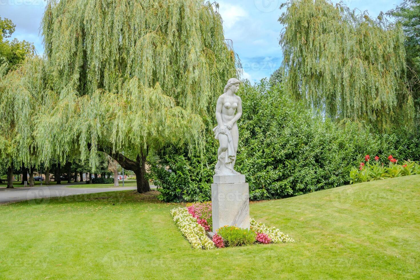 Podebrady- Czech- 27 July 2024. Monument in the central park of the city photo