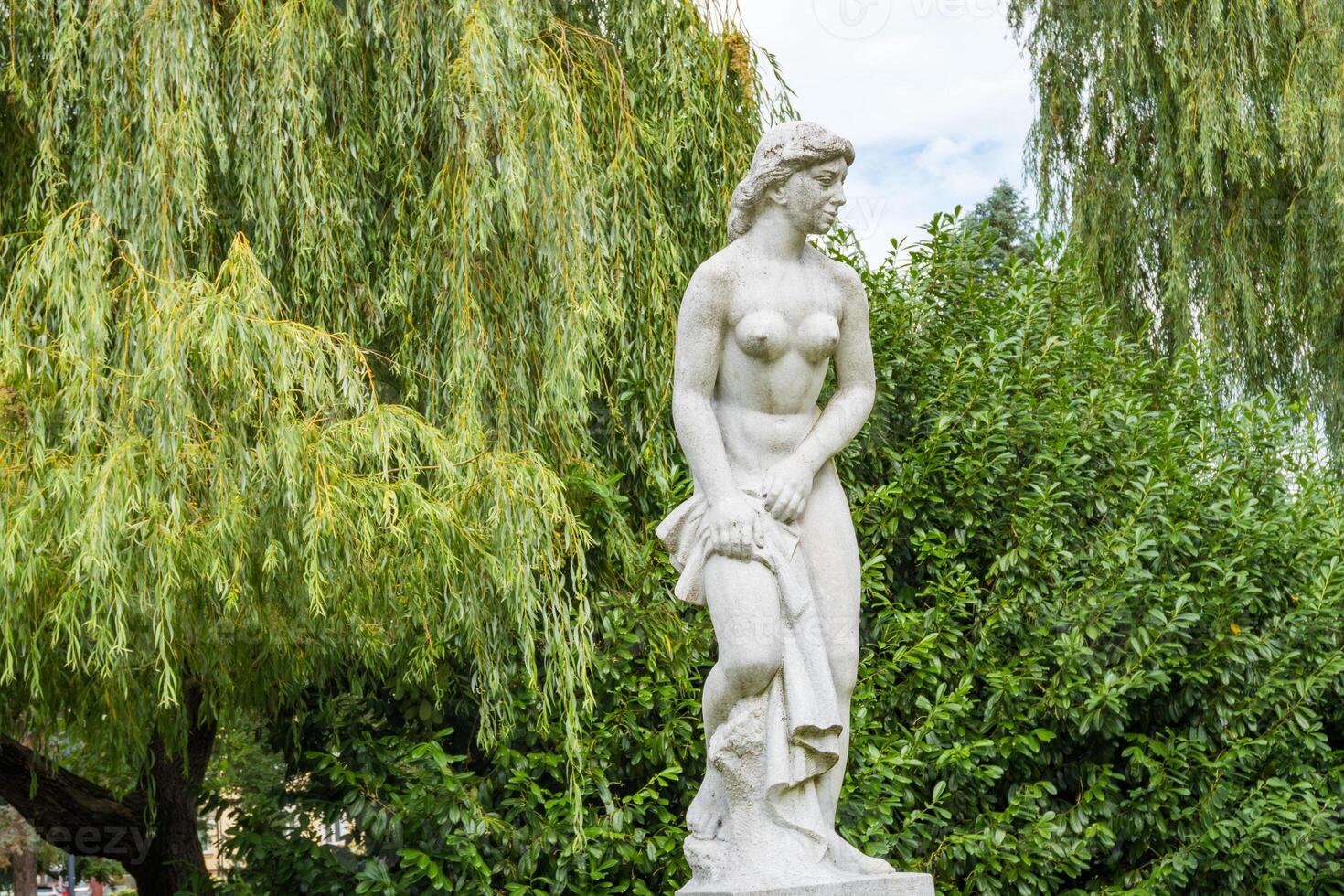 Podebrady- Czech- 27 July 2024. Monument in the central park of the city photo