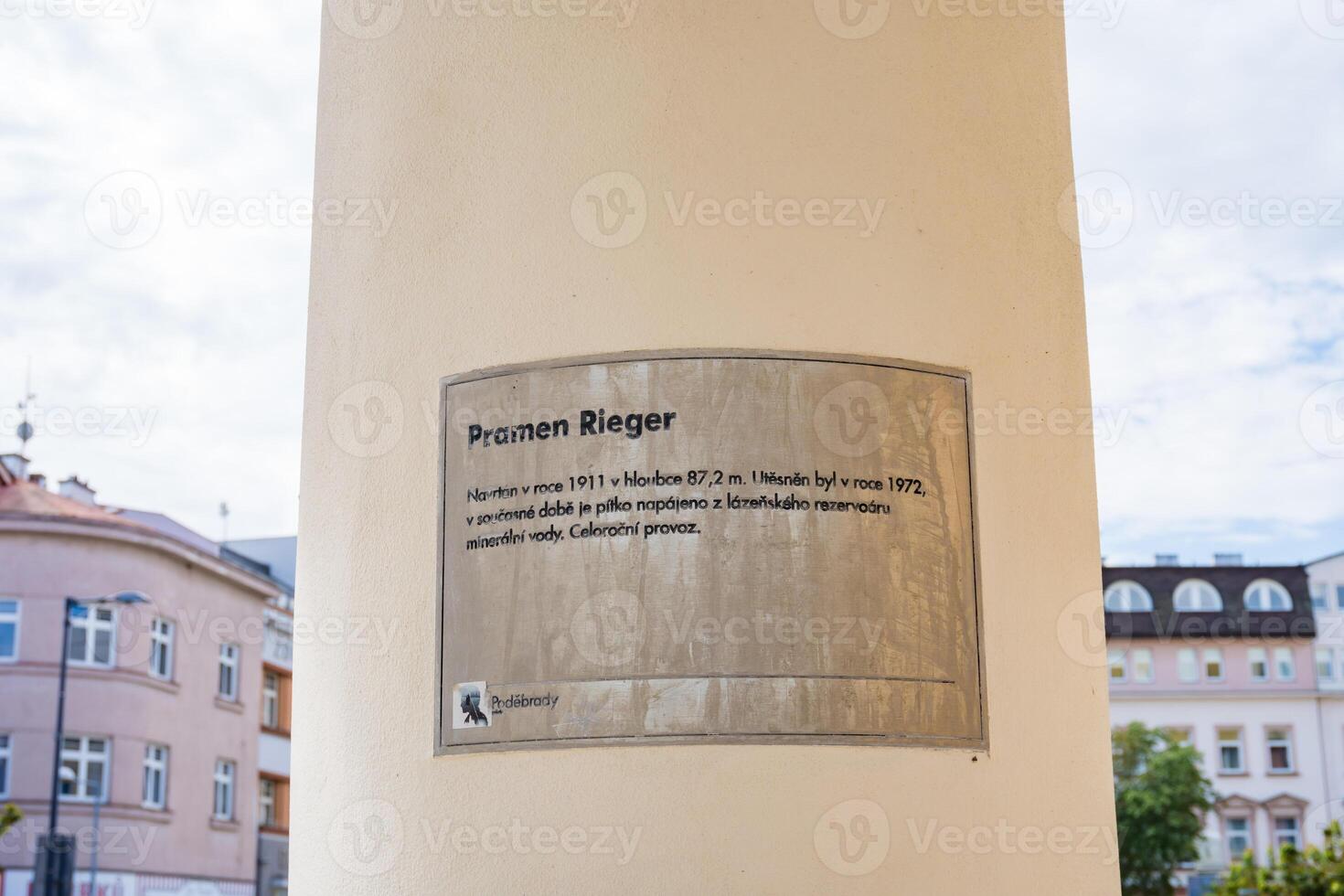 Podebrady- Czech- 27 July 2024. Rieger spring in the spa town of Podebrady photo
