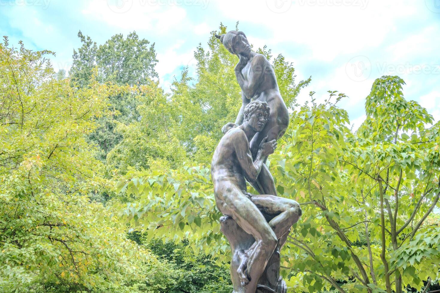 Podebrady- Czech- 27 July 2024. Monument in the central park of the city photo