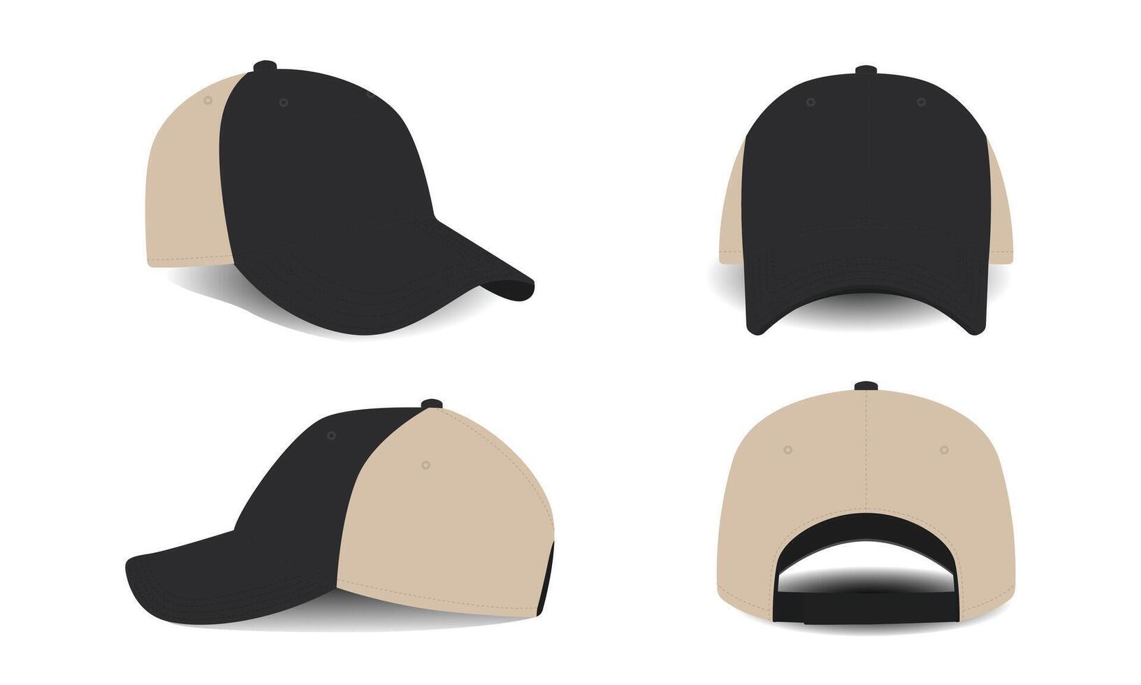 Modern men's hat template vector