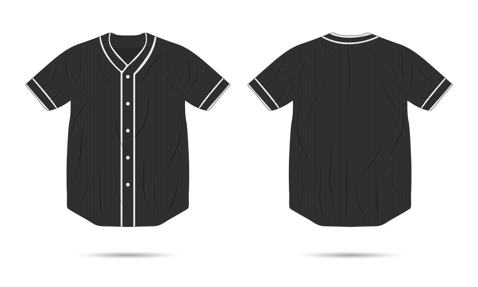 Black baseball jersey mockup vector