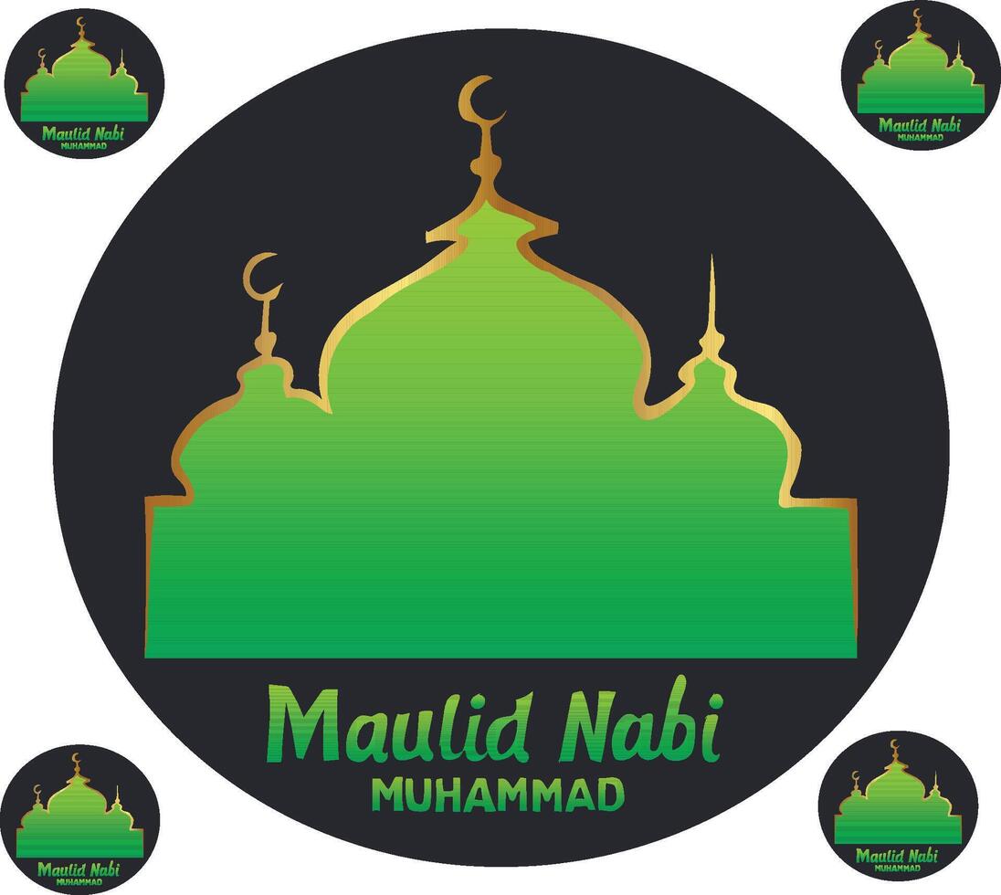 Maulid nabi muhammad vector