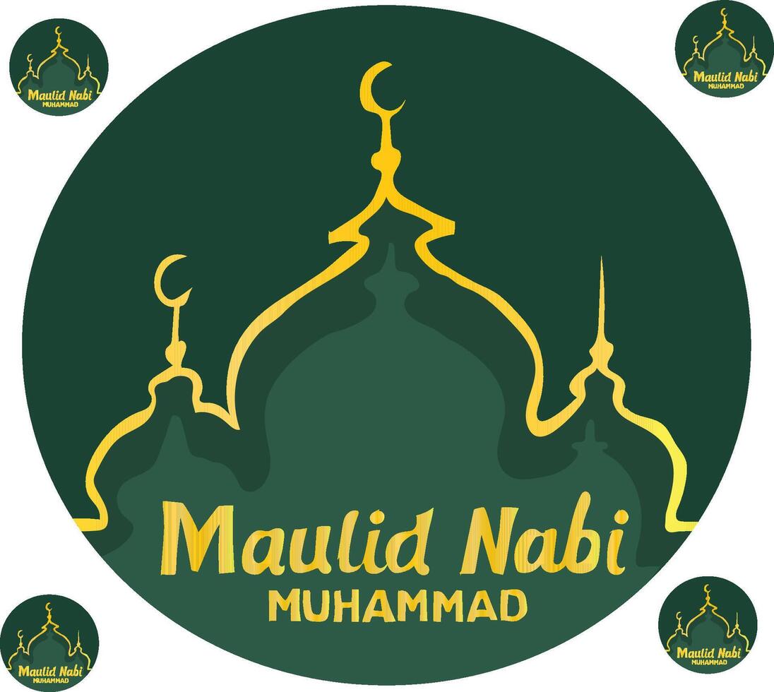 Maulid nabi muhammad vector
