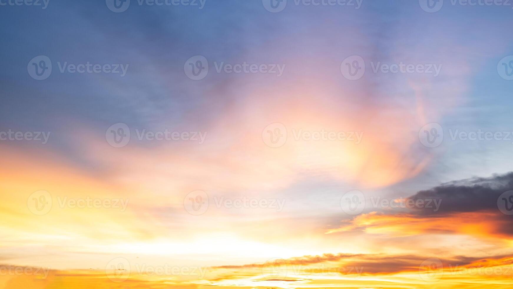 Beautiful , luxury soft gradient orange gold clouds and sunlight on the blue sky perfect for the background, take in everning,Twilight, Large size, high definition landscape photo
