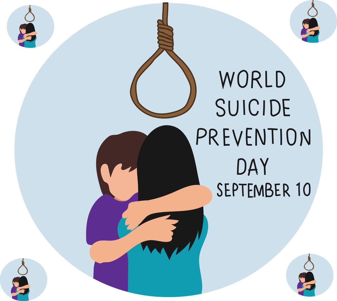 World suicide prevention day free vector