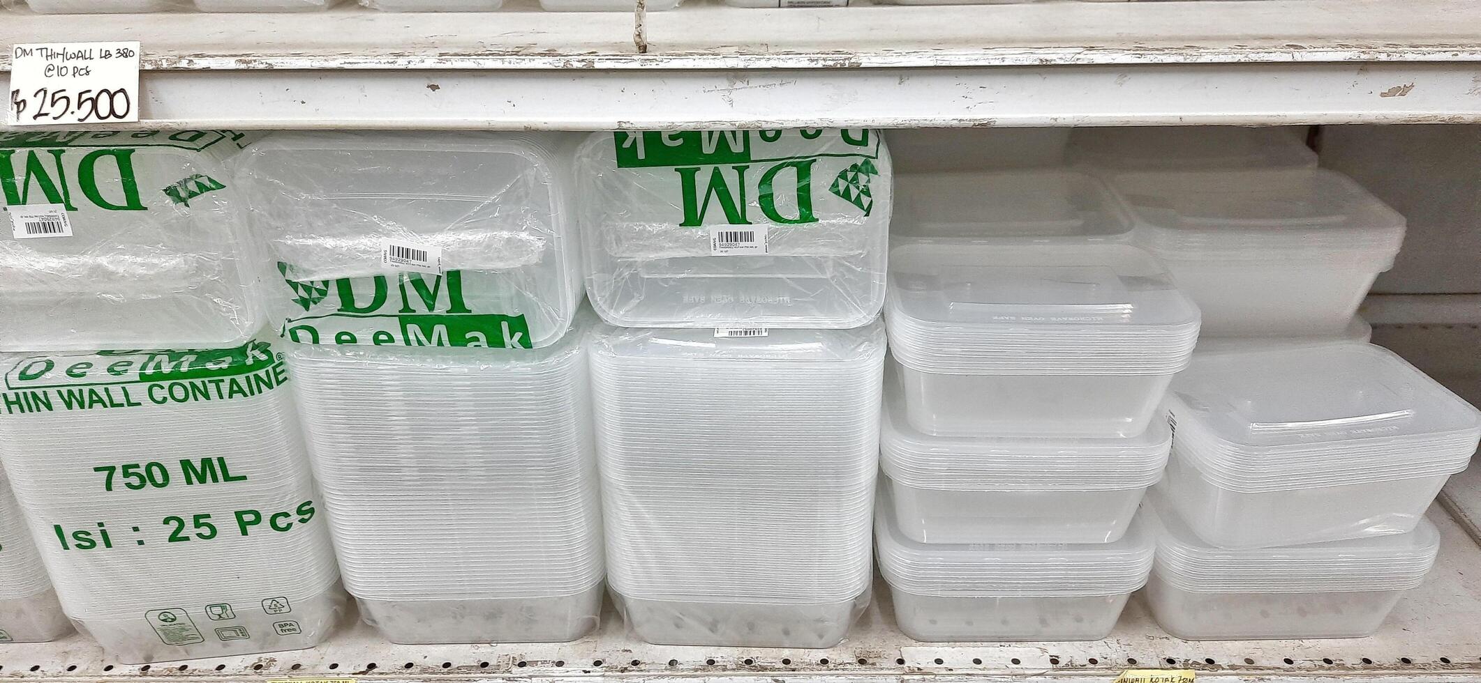 Coang supermarket shelf display. One of the complete cake and food equipment and ingredients stores in Makassar. South Sulawesi, Indonesia - August 7 2024 photo