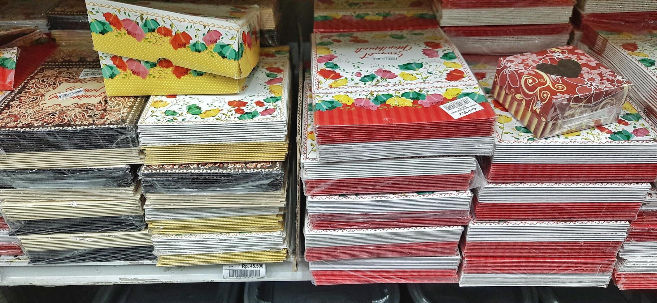 Coang supermarket shelf display. One of the complete cake and food equipment and ingredients stores in Makassar. South Sulawesi, Indonesia - August 7 2024 photo