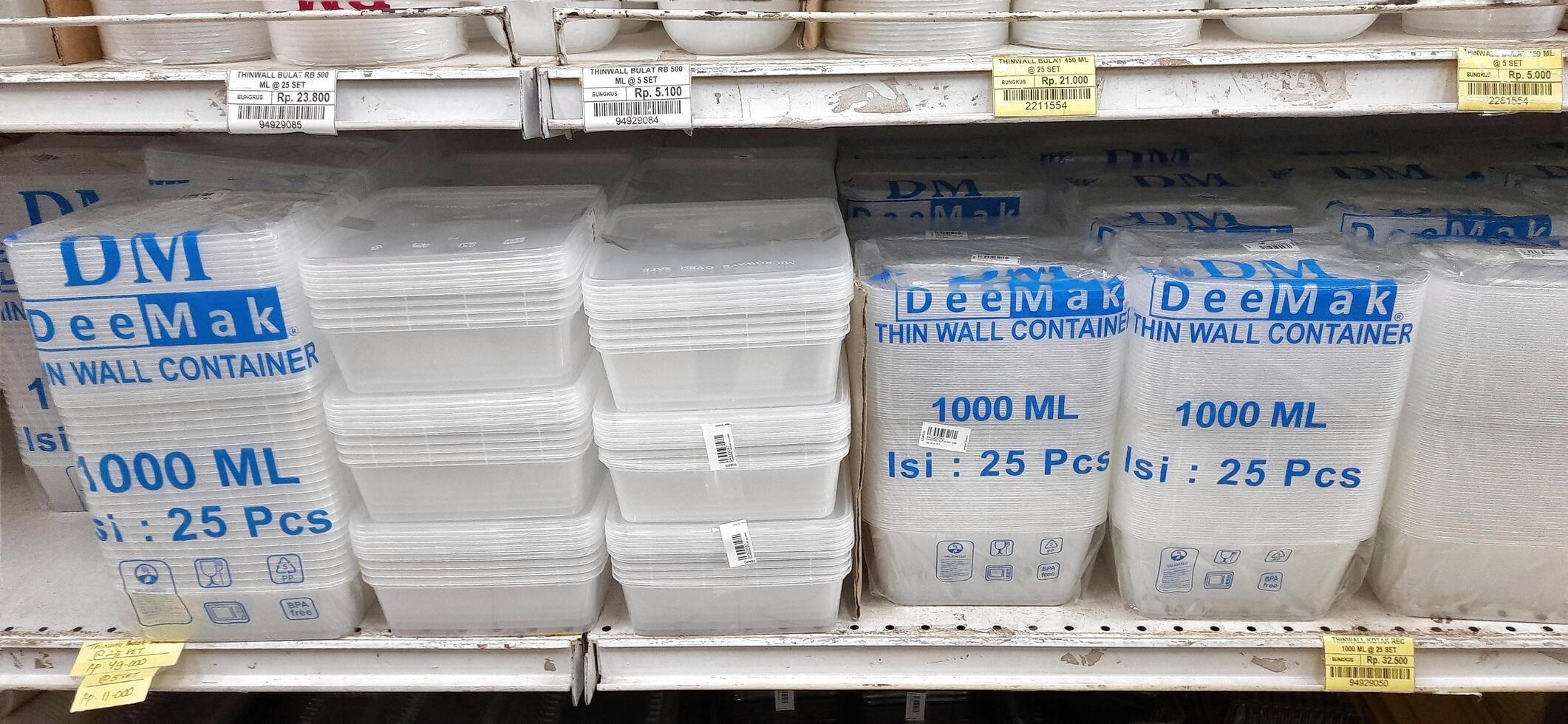 Coang supermarket shelf display. One of the complete cake and food equipment and ingredients stores in Makassar. South Sulawesi, Indonesia - August 7 2024 photo
