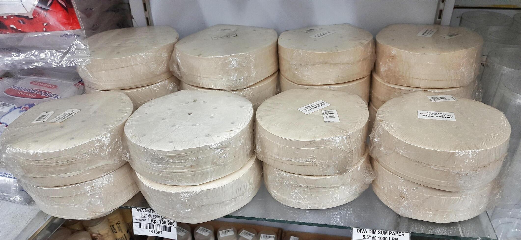 Coang supermarket shelf display. One of the complete cake and food equipment and ingredients stores in Makassar. South Sulawesi, Indonesia - August 7 2024 photo