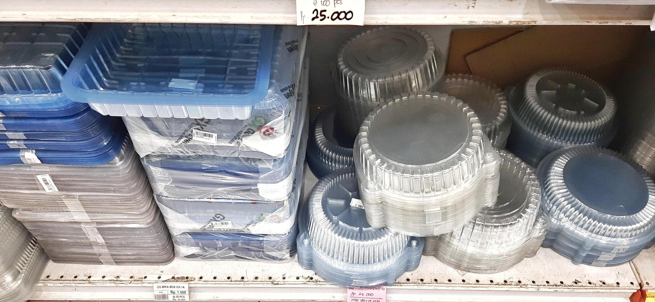 Coang supermarket shelf display. One of the complete cake and food equipment and ingredients stores in Makassar. South Sulawesi, Indonesia - August 7 2024 photo