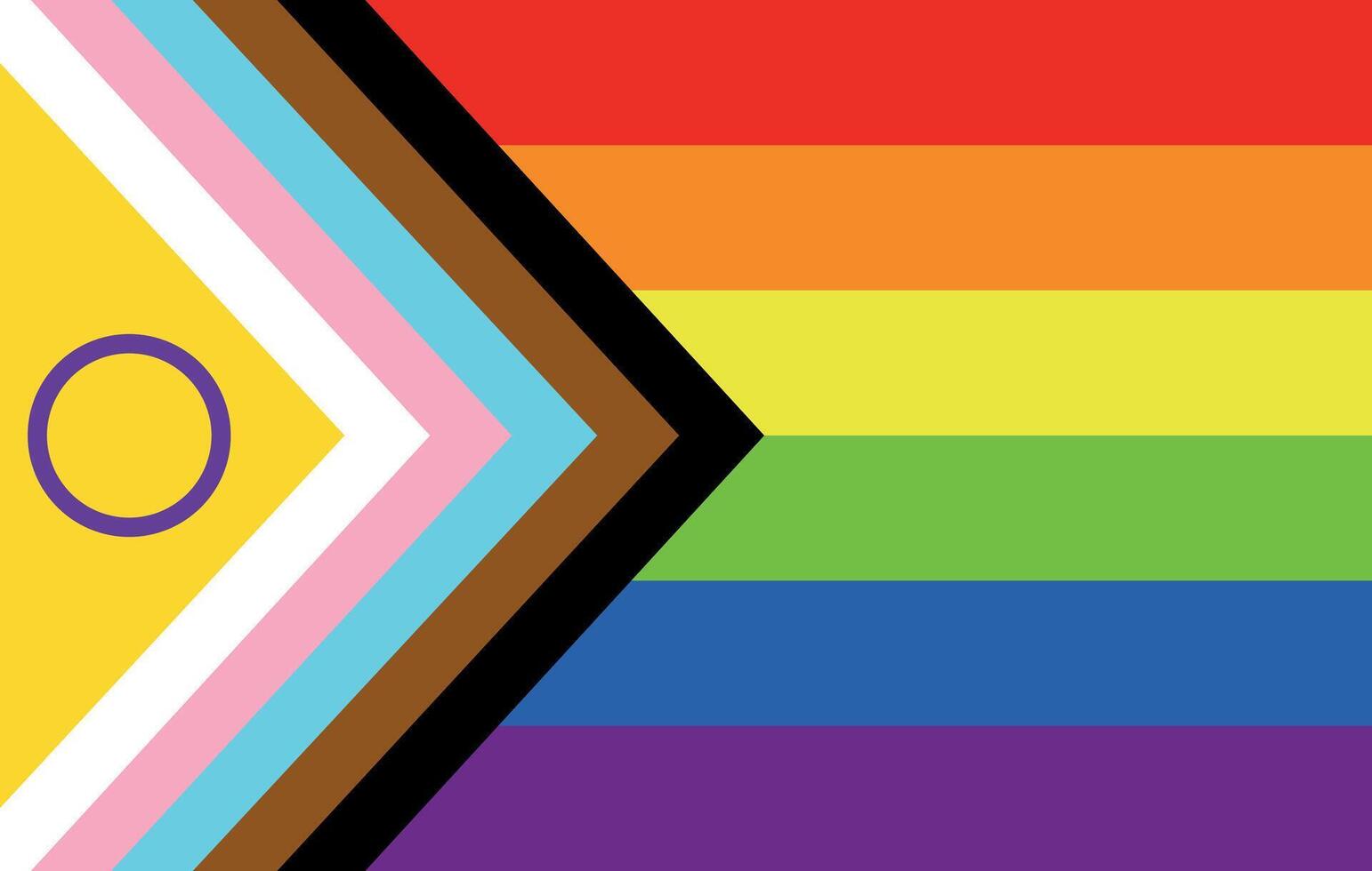 New Progress Pride Flag vector