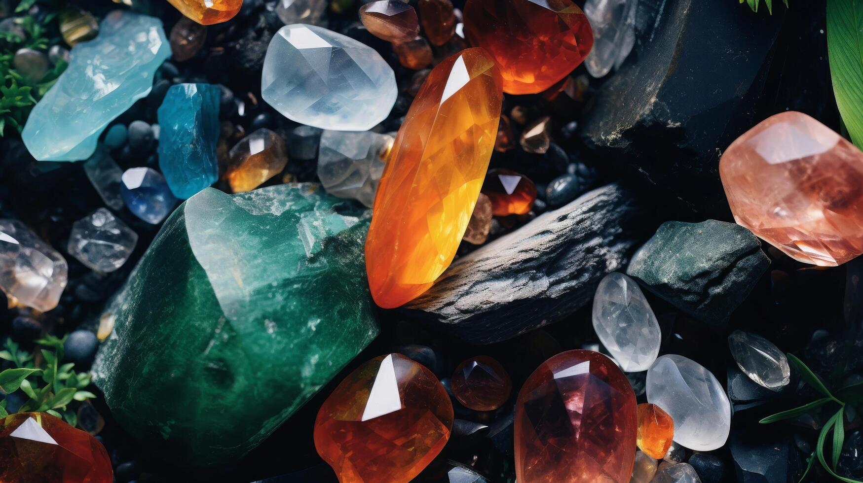 Mesmerizing photo reveals forest floor adorned with diverse crystals