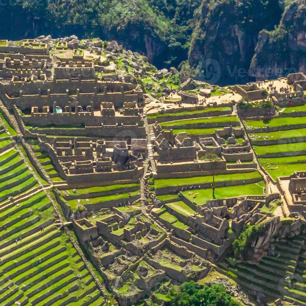 Machu Picchu, Peru. Aerial view. Square image. photo