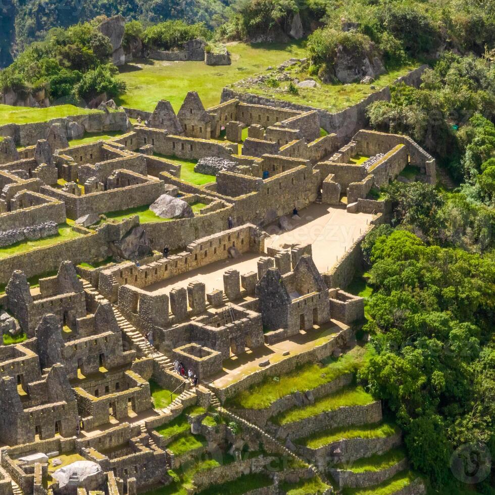 Machu Picchu, Peru. Aerial view. Square image. photo