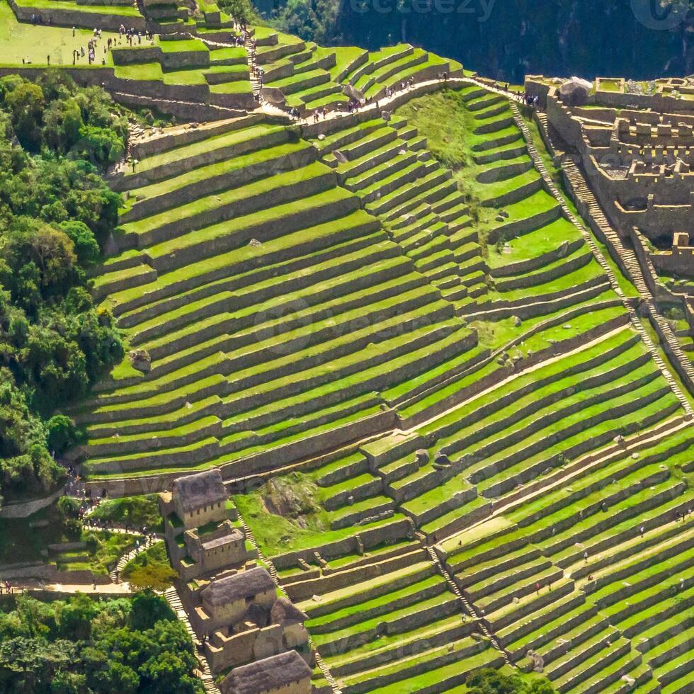 Machu Picchu, Peru. Aerial view. Square image. photo