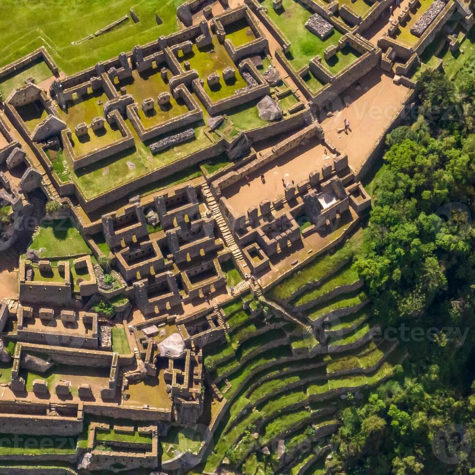 Machu Picchu, Peru. Aerial view. Square image. photo