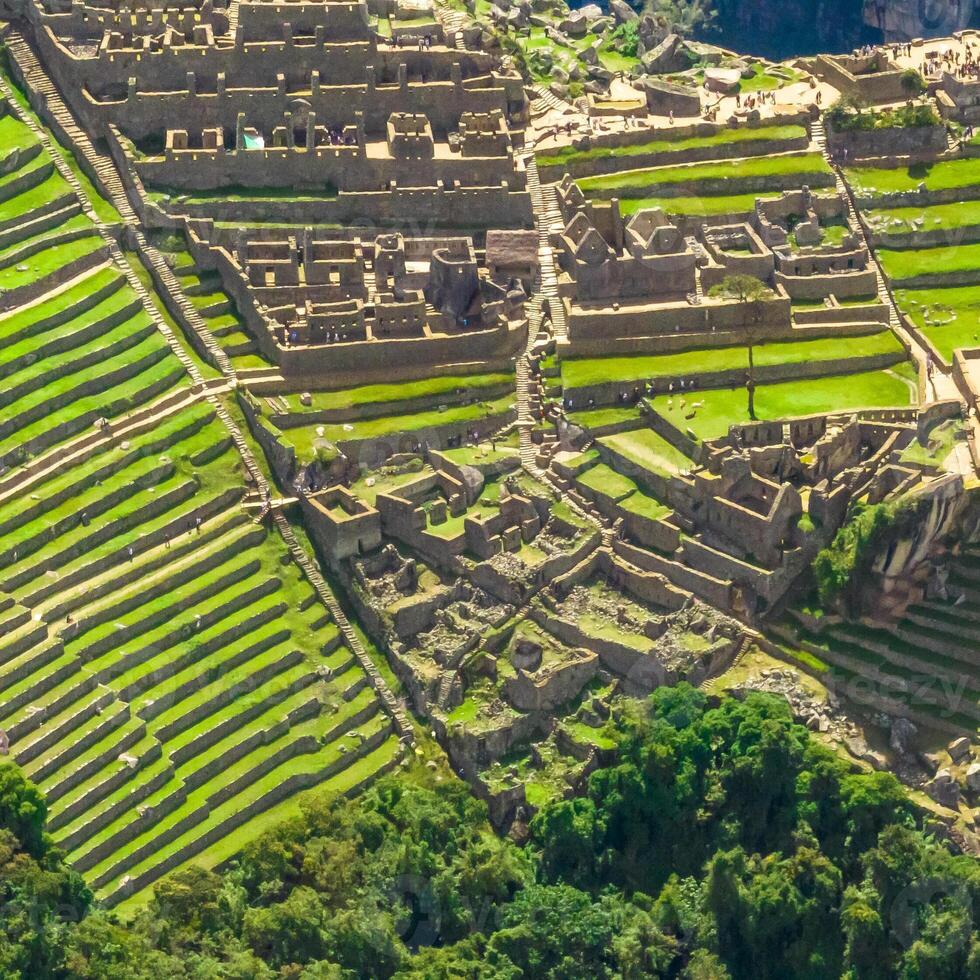 Machu Picchu, Peru. Aerial view. Square image. photo