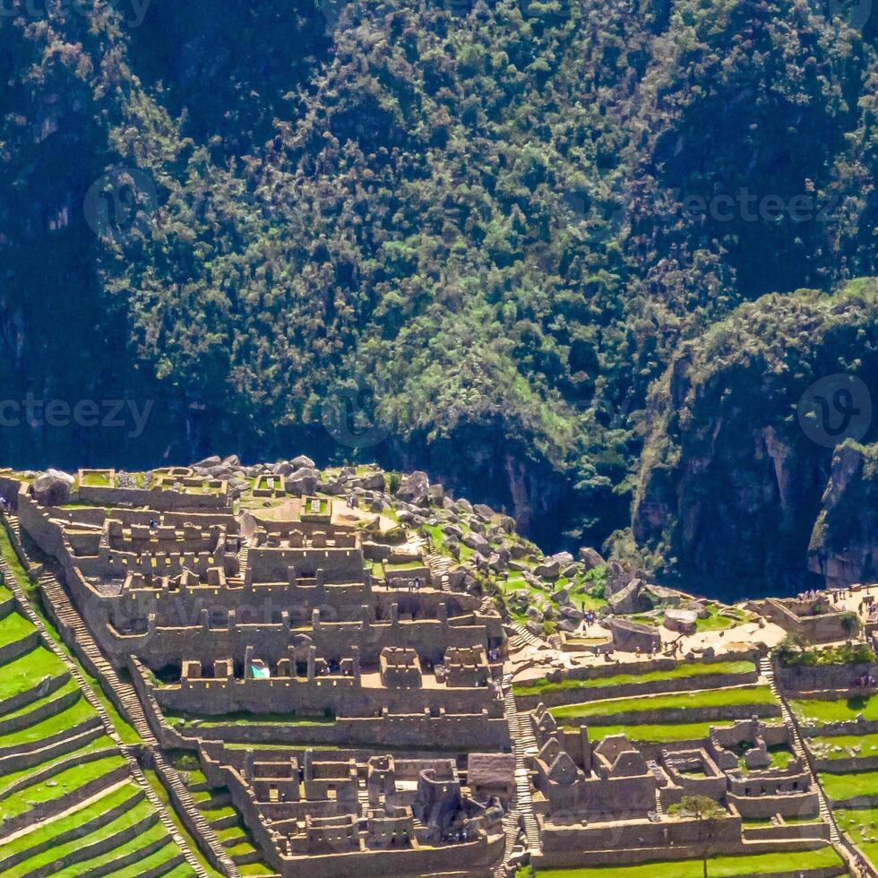Machu Picchu, Peru. Aerial view. Square image. photo
