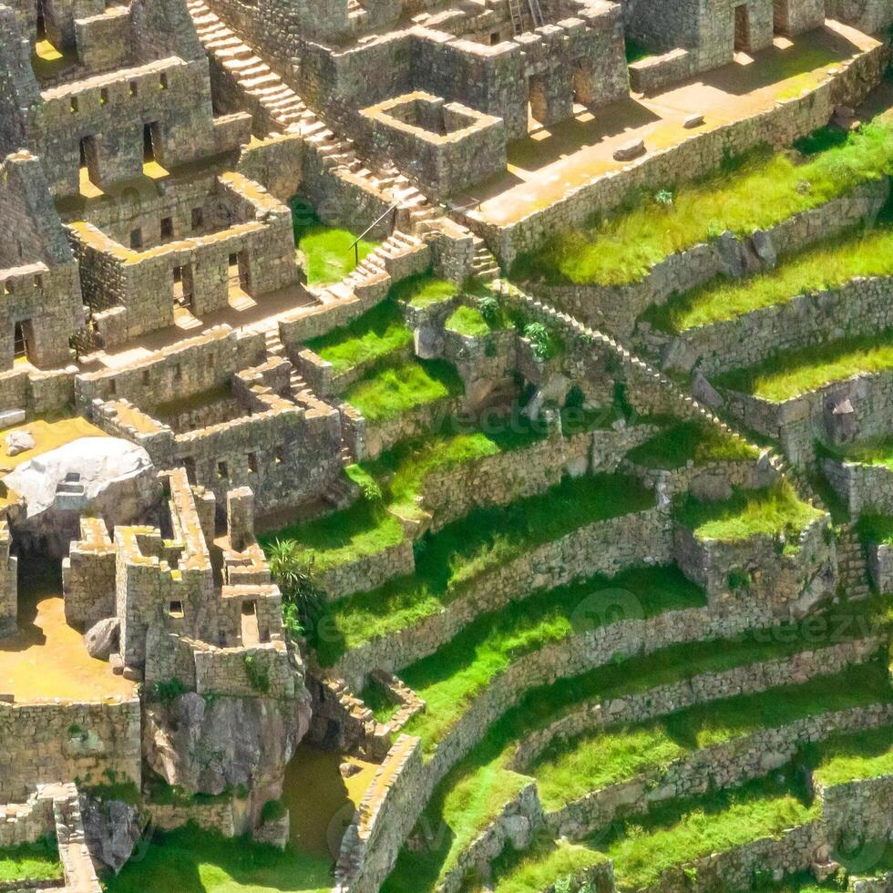 Machu Picchu, Peru. Aerial view. Square image. photo