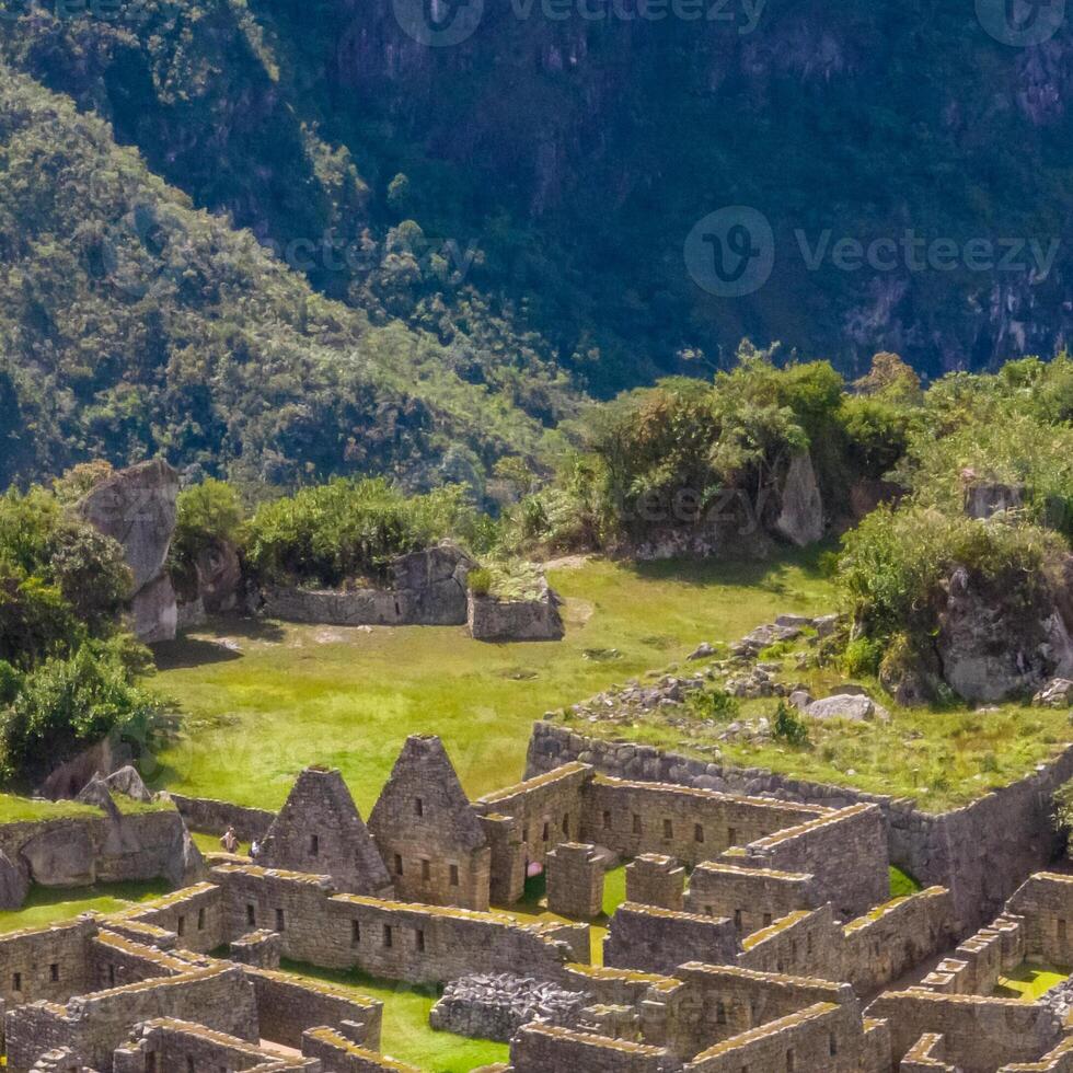 Machu Picchu, Peru. Aerial view. Square image. photo