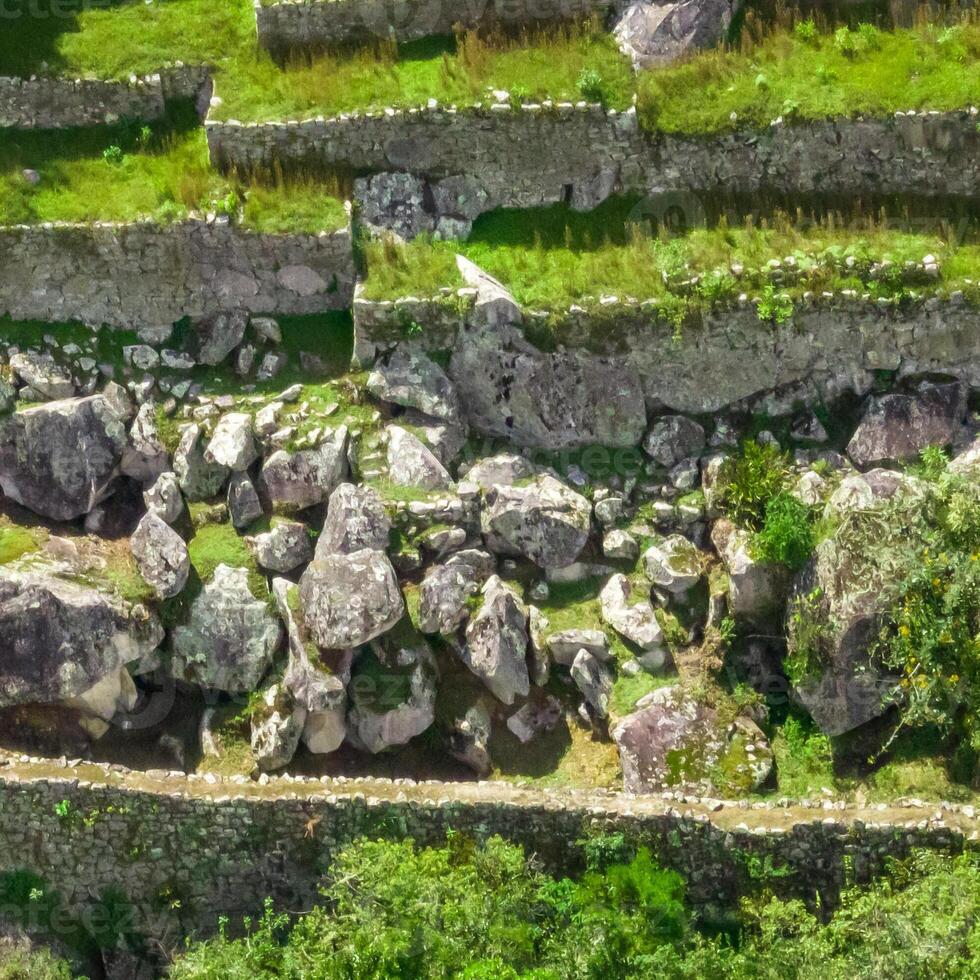 Machu Picchu, Peru. Aerial view. Square image. photo