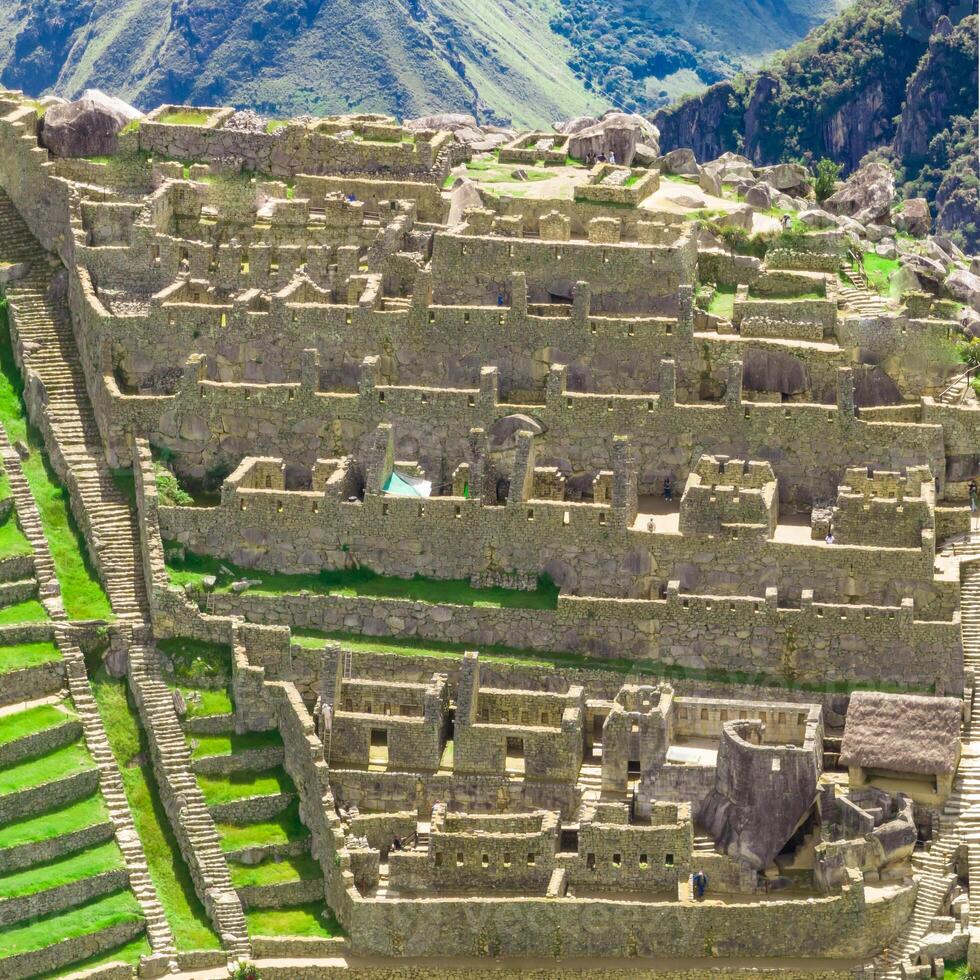 Machu Picchu, Peru. Aerial view. Square image. photo