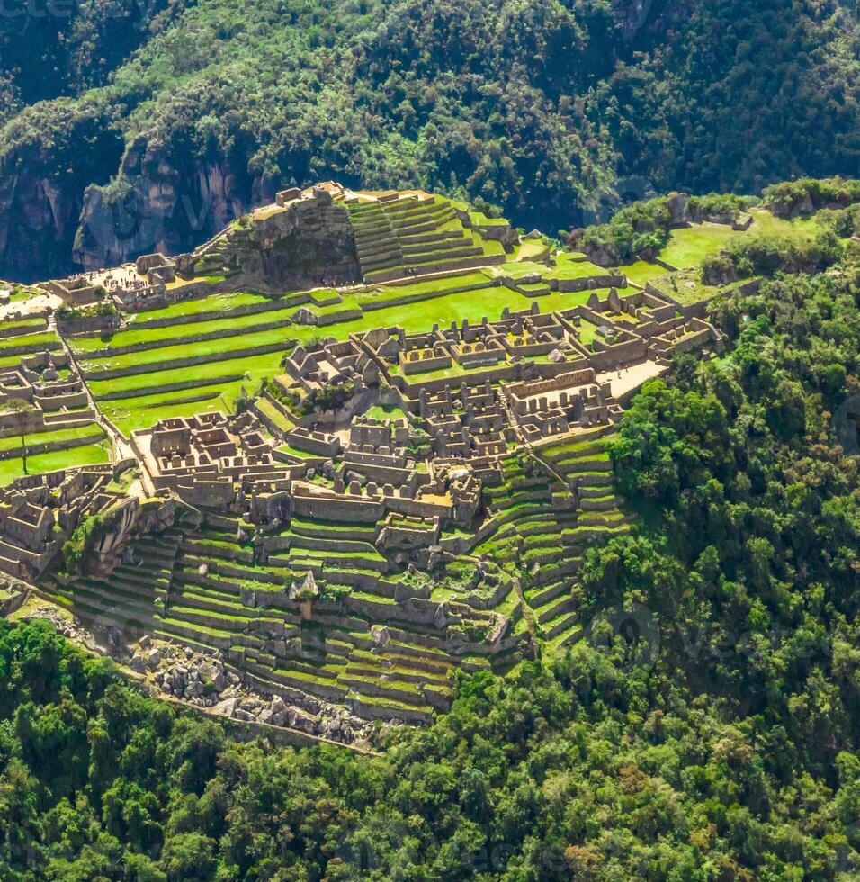 Machu Picchu, Peru. Aerial view. Square image. photo