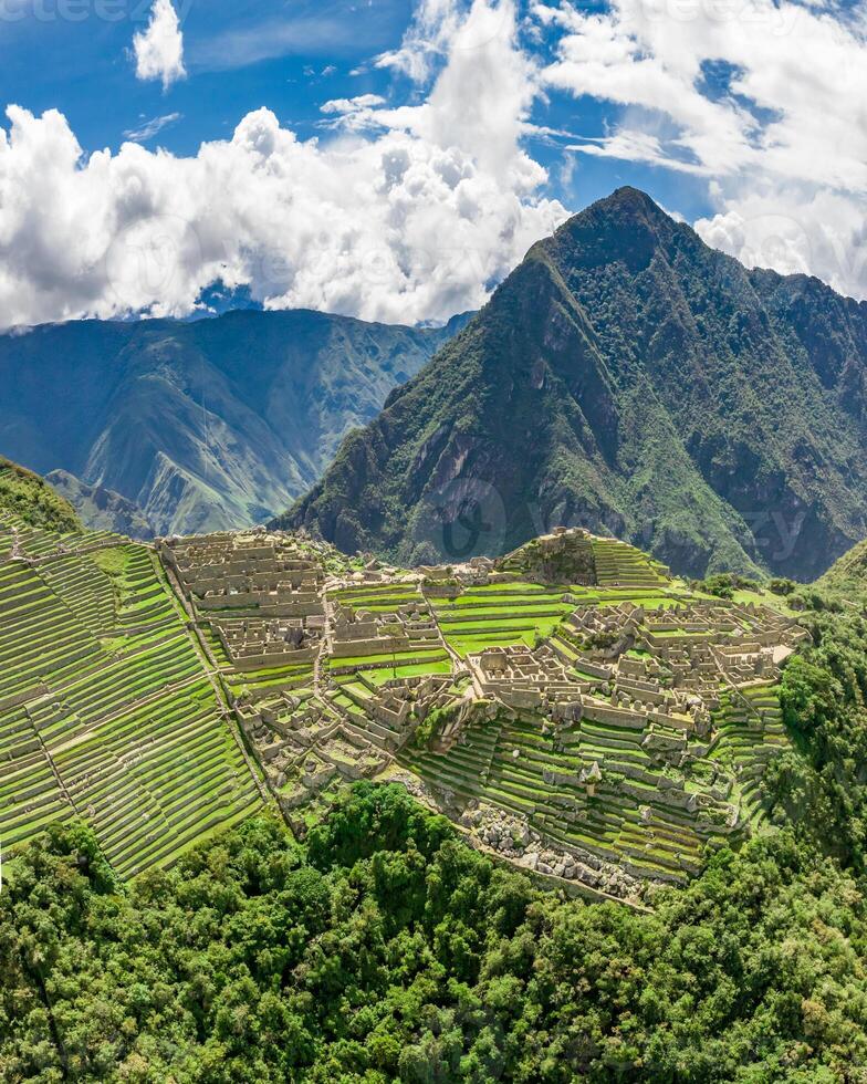 Machu Picchu, Peru. Aerial view. Square image. photo