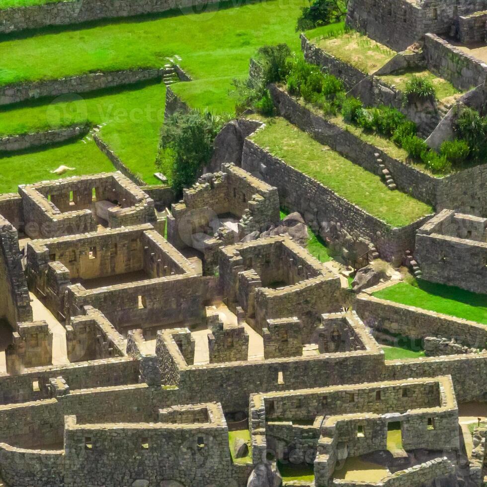 Machu Picchu, Peru. Aerial view. Square image. photo