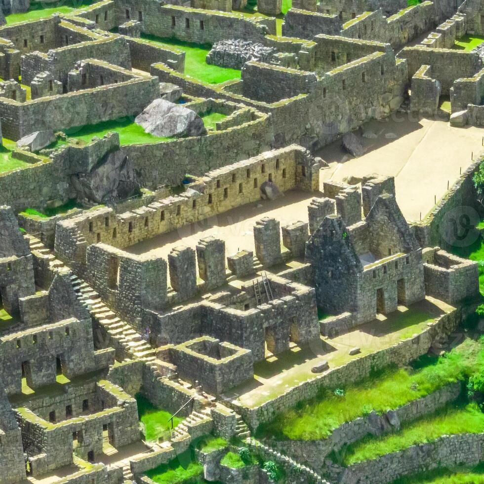 Machu Picchu, Peru. Aerial view. Square image. photo