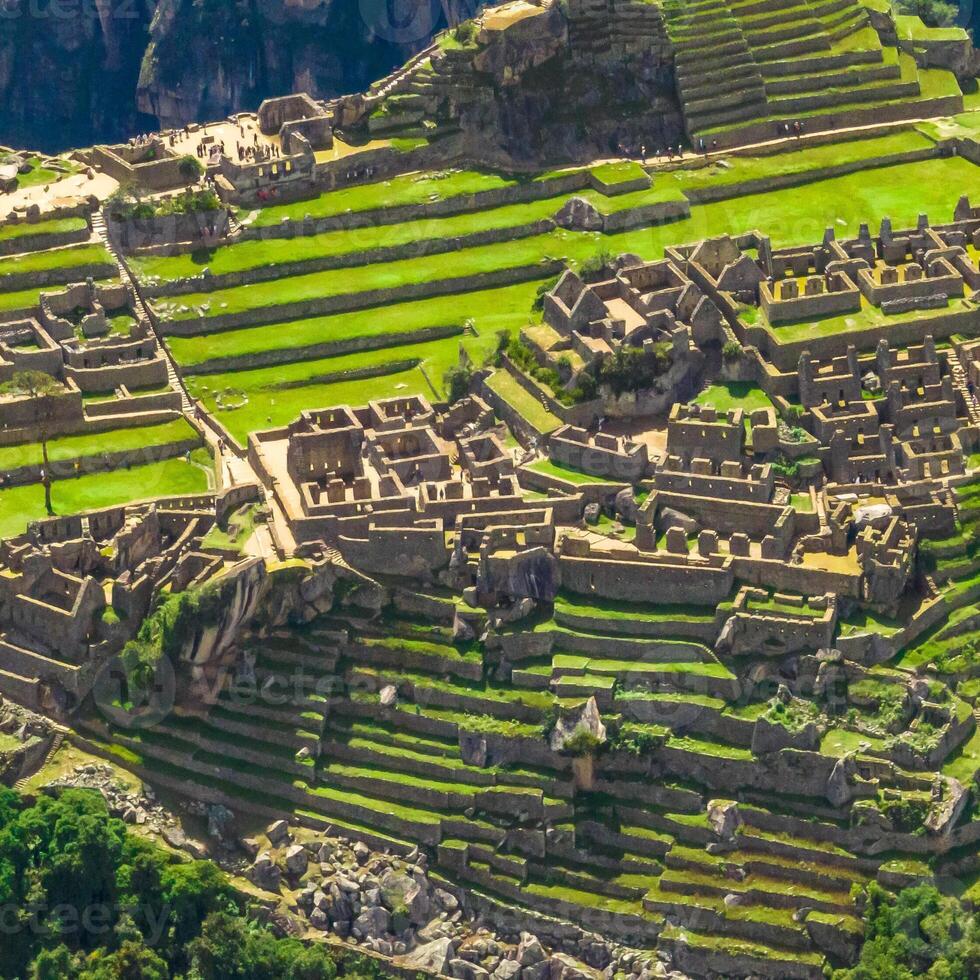 Machu Picchu, Peru. Aerial view. Square image. photo