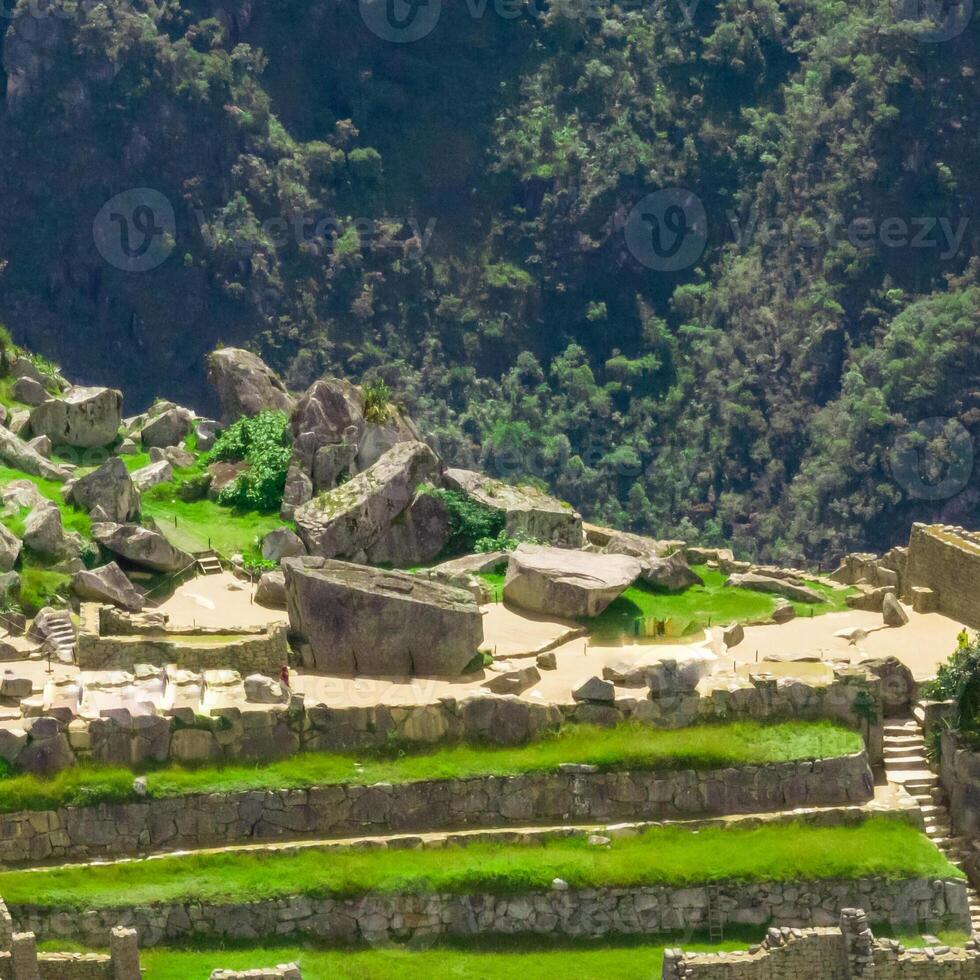 Machu Picchu, Peru. Aerial view. Square image. photo
