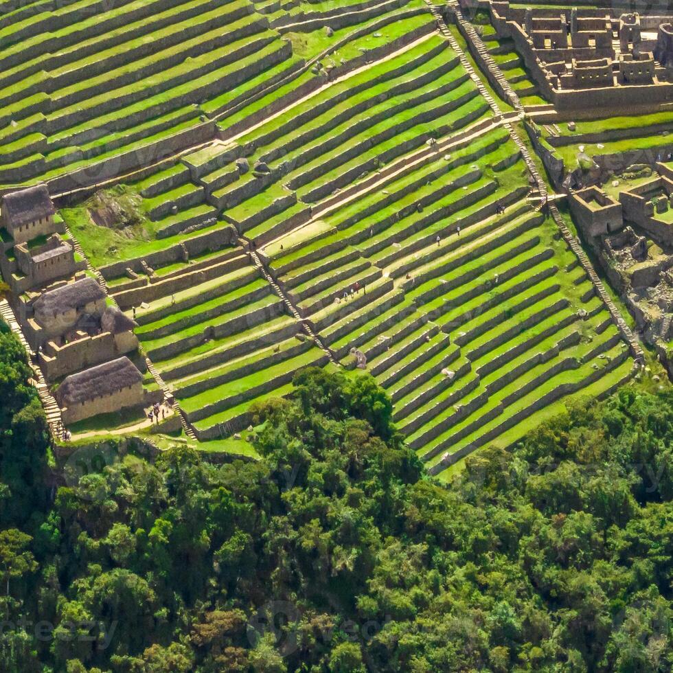 Machu Picchu, Peru. Aerial view. Square image. photo