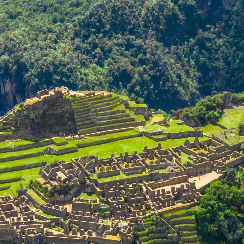 Machu Picchu, Peru. Aerial view. Square image. photo