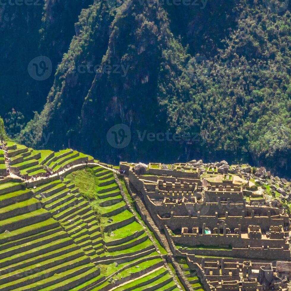 Machu Picchu, Peru. Aerial view. Square image. photo