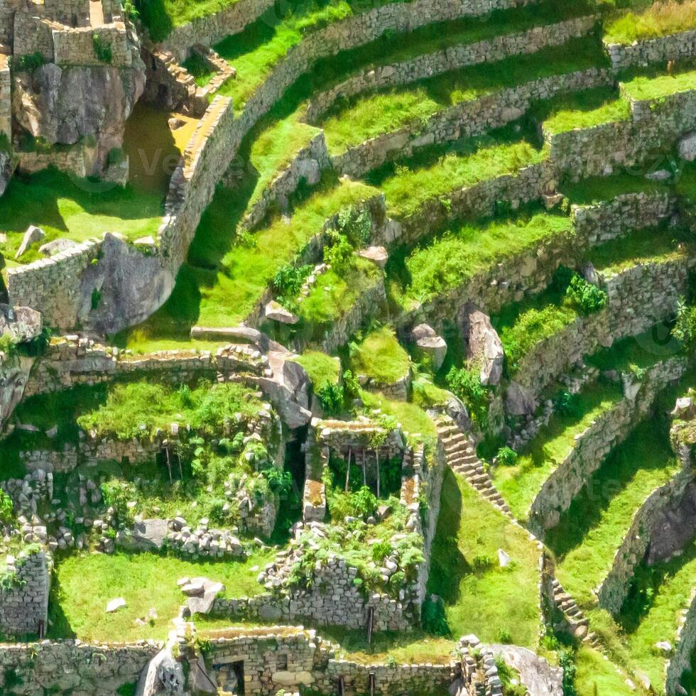 Machu Picchu, Peru. Aerial view. Square image. photo