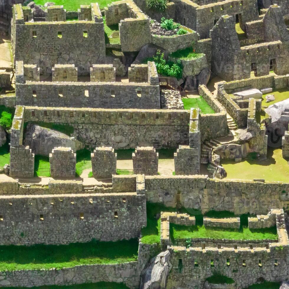 Machu Picchu, Peru. Aerial view. Square image. photo