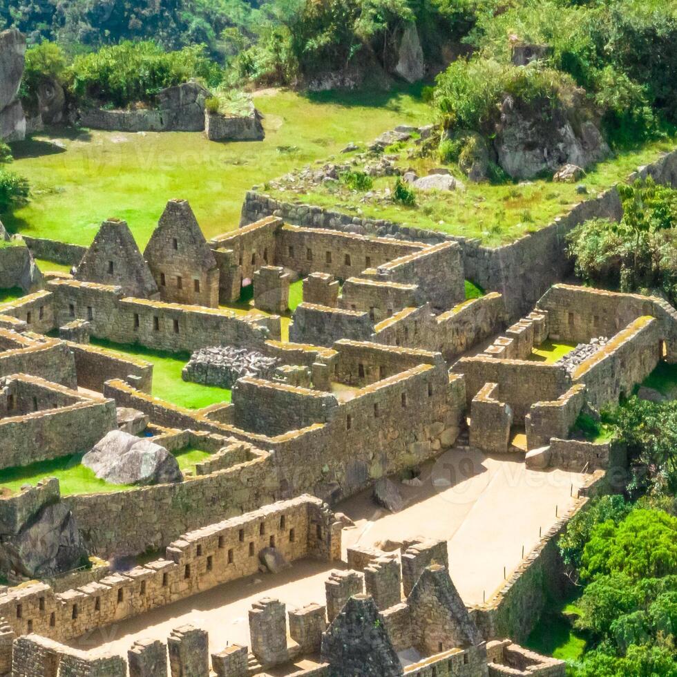 Machu Picchu, Peru. Aerial view. Square image. photo