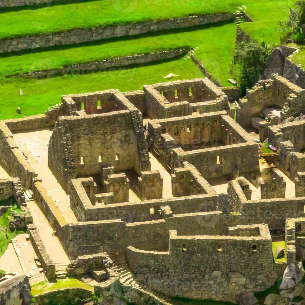 Machu Picchu, Peru. Aerial view. Square image. photo