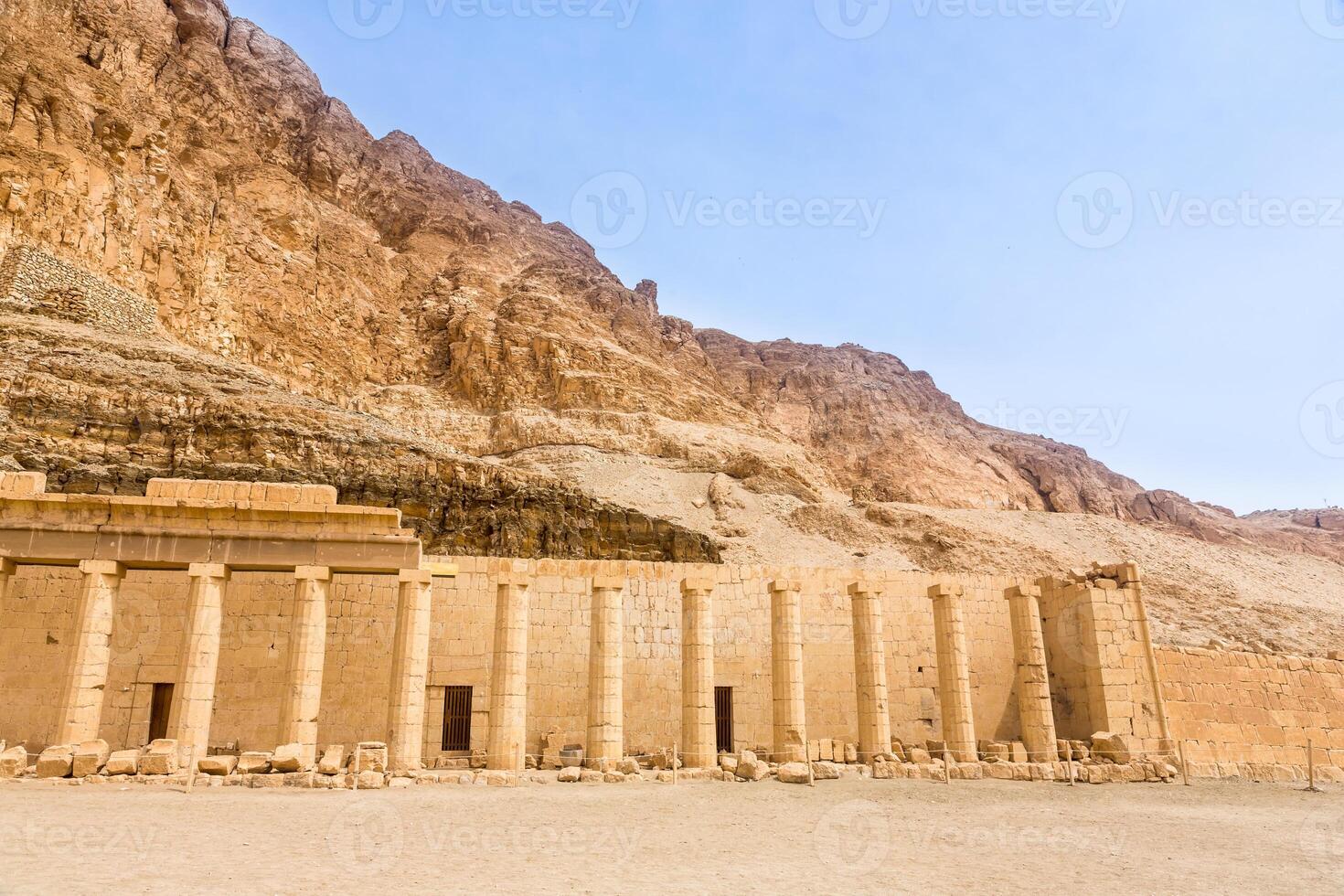 Hatchepsut Temple. The Tombs of the Nobles, located on the West Banks cliffs used to be where Elephantine islands governors. Egypt. photo