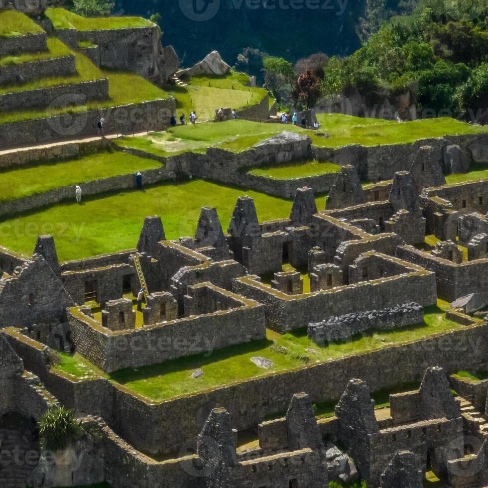 Machu Picchu, Peru. Aerial view. Square image. photo