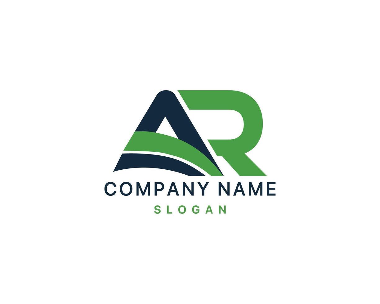 AR or RA letter logo design vector