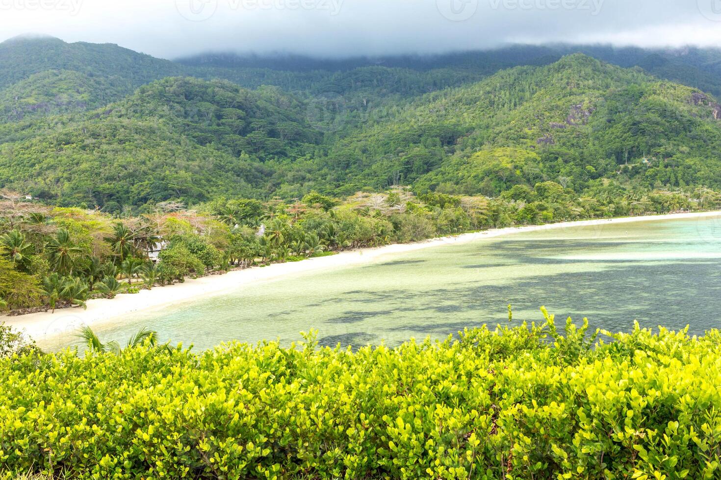 Seychelles, Paradise beach. La Digue at Anse Lazio, Source d Argent. photo