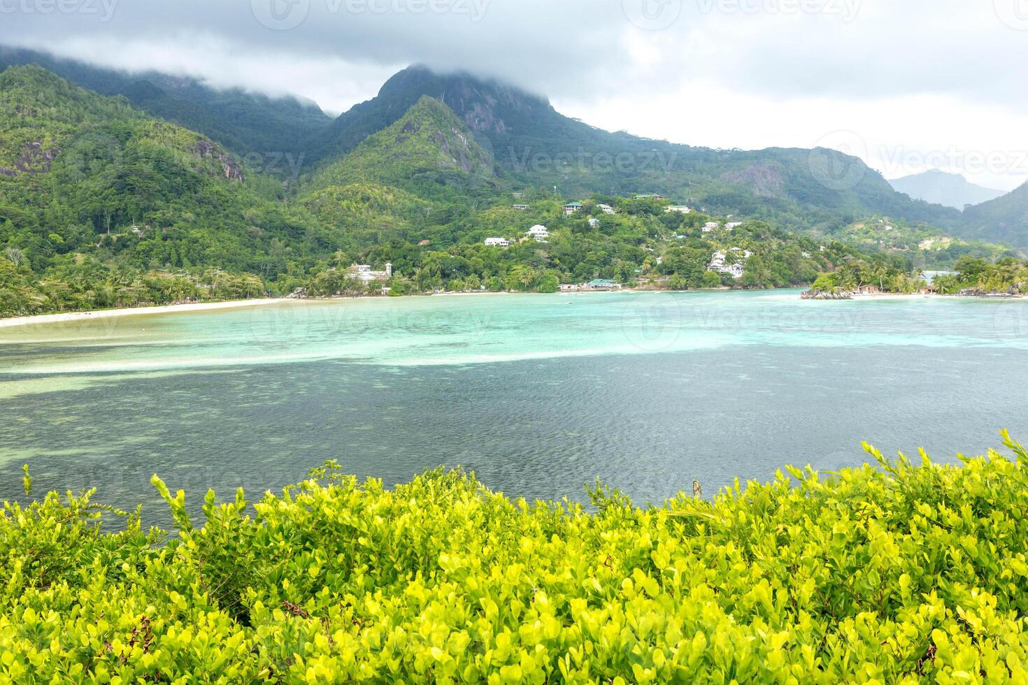 Seychelles, Paradise beach. La Digue at Anse Lazio, Source d Argent. photo
