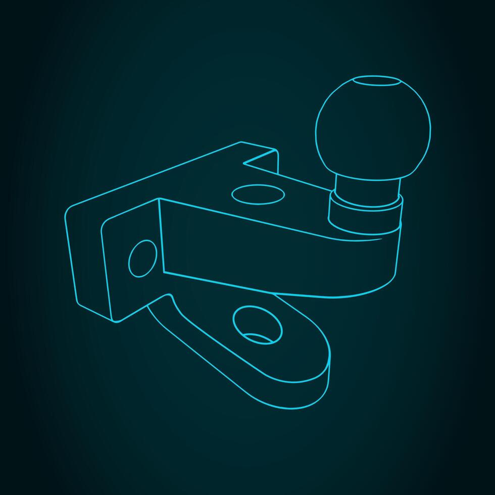 Tow ball illustration vector