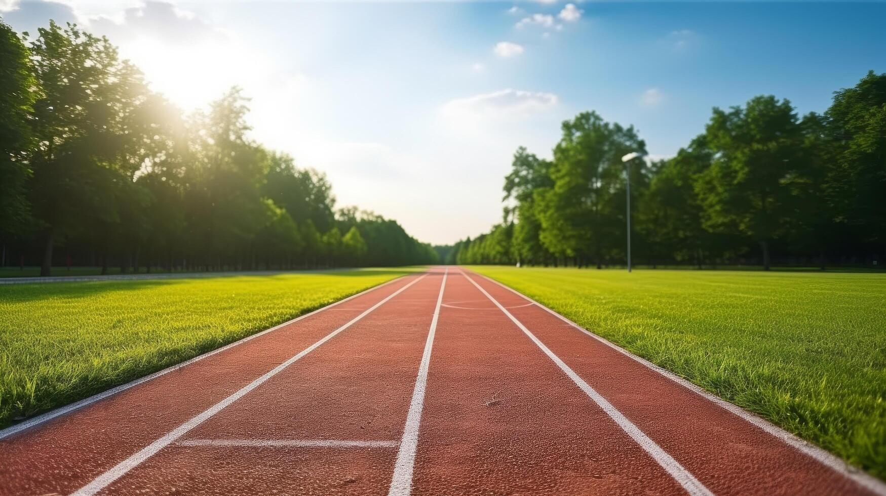 Deserted track under open sky photo