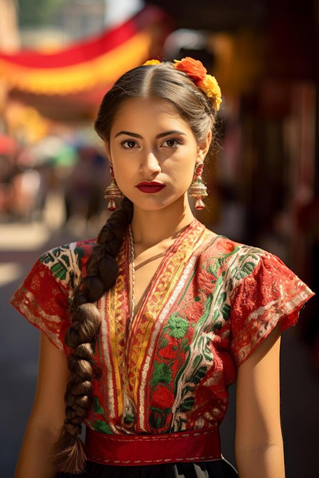Enchanting image showcasing the charm of a Mexican student photo