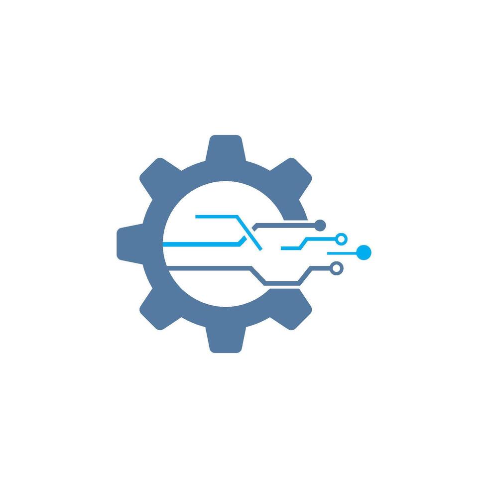 circuit tech logo vector